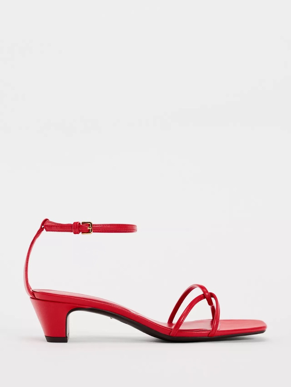 Zara Red Heeled Sandals - Picture 5 of 6